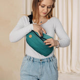 Ombre Green Large Waist Bag by LennyLamb Bags
