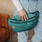 Ombre Green Large Waist Bag by LennyLamb Bags
