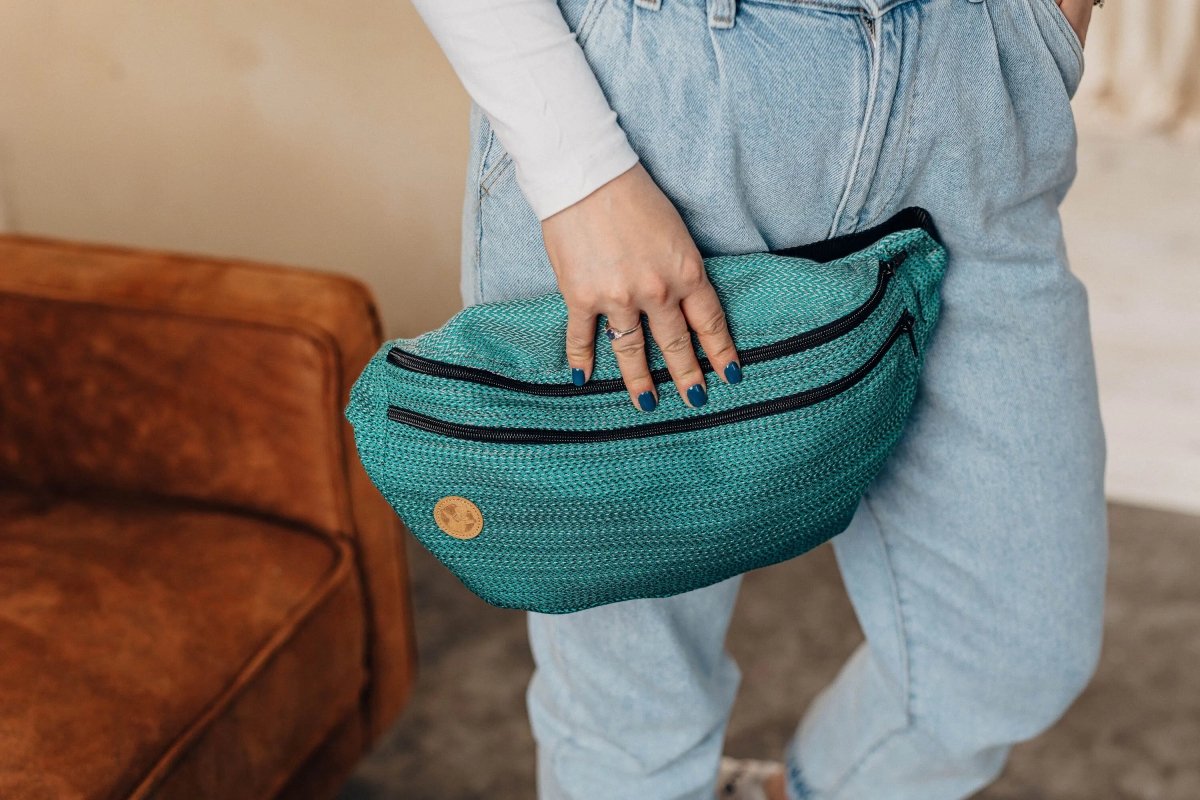Ombre Green Large Waist Bag by LennyLamb Bags