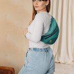 Ombre Green Large Waist Bag by LennyLamb Bags