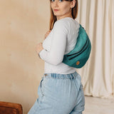 Ombre Green Large Waist Bag by LennyLamb Bags