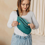 Ombre Green Large Waist Bag by LennyLamb Bags