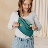 Ombre Green Large Waist Bag by LennyLamb Bags