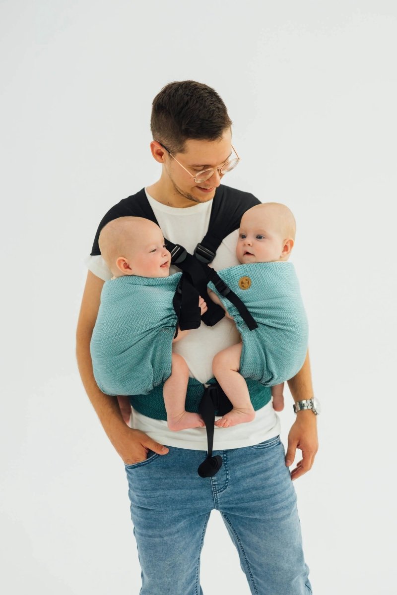 Ombre Green Lennytwin Carrier by LennyLamb Twin Carrier