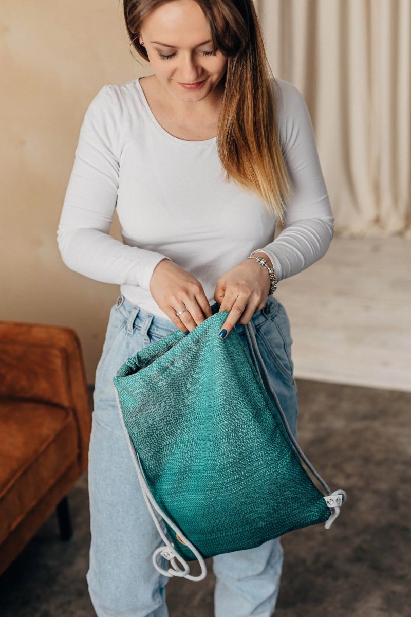 Ombre Green Sackpack by LennyLamb Bags