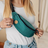 Ombre Green Waist Bag by LennyLamb Bags