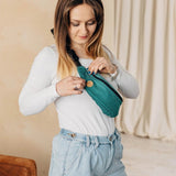 Ombre Green Waist Bag by LennyLamb Bags