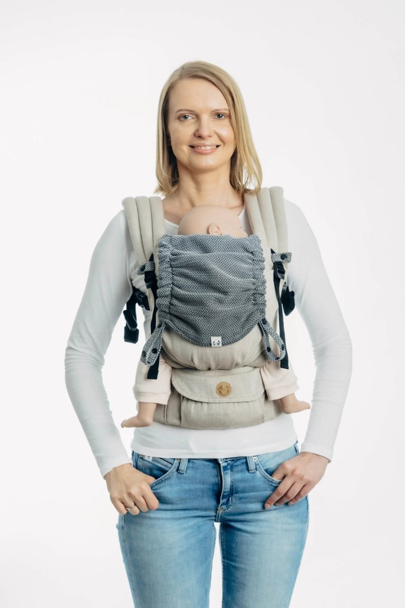 Ombre Grey Baby Carrier Hood