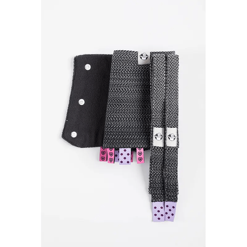 Ombre Grey Drool Pads & Reach Straps by LennyLamb - Baby Carrier AccessoriesLittle Zen One5907557703789