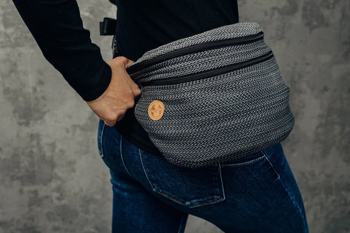 Ombre Grey Large Waist Bag by LennyLamb Bags