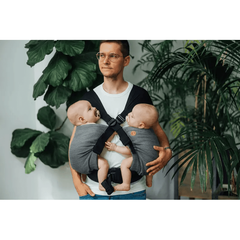 Ombre Grey Lennytwin Carrier by LennyLamb Twin Carrier