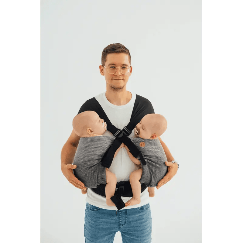 Ombre Grey Lennytwin Carrier by LennyLamb Twin Carrier