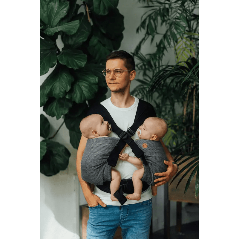 Ombre Grey Lennytwin Carrier by LennyLamb Twin Carrier