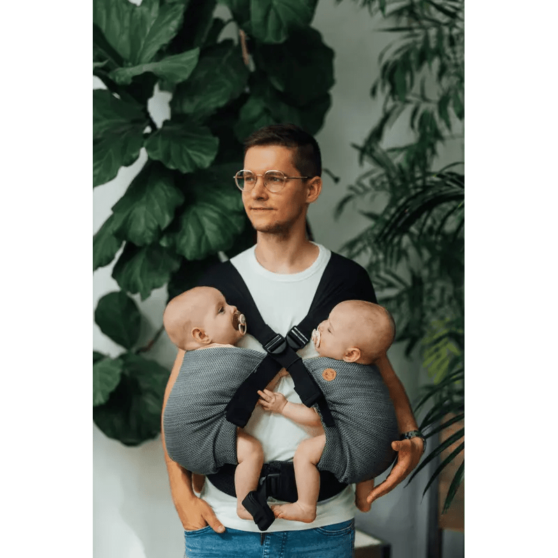 Ombre Grey Lennytwin Carrier by LennyLamb Twin Carrier