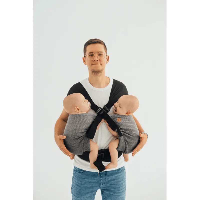 Ombre Grey Lennytwin Carrier by LennyLamb Twin Carrier