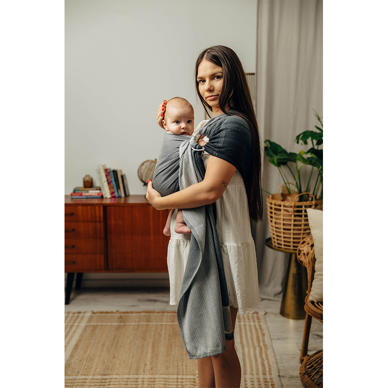 Ombre Grey Ring Sling by LennyLamb LennyLamb at Little Zen One