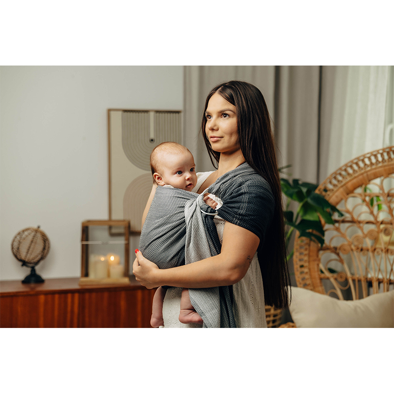Ombre Grey Ring Sling by LennyLamb LennyLamb at Little Zen One