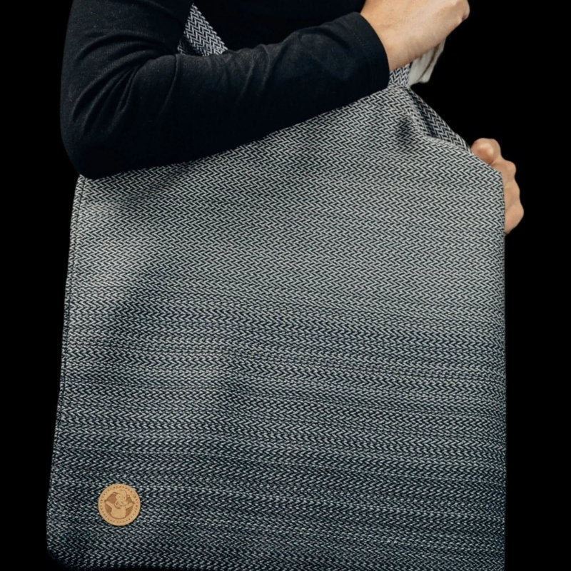 Ombre Grey Shopping Bag by LennyLamb Bags