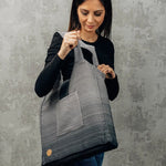 Ombre Grey Shoulder Bag by LennyLamb Bags