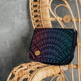 Peacocks Tail Black Opal 2 in 1 City Bag by LennyLamb Bags