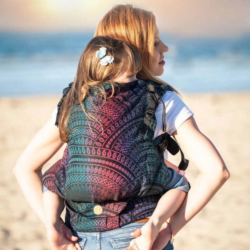 Peacock's Tail Black Opal LennyPreschool Carrier by LennyLamb - Buckle CarrierLittle Zen One5907557760997