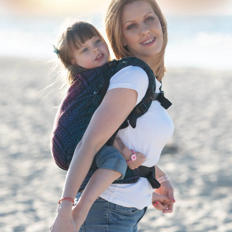 Peacock's Tail Black Opal LennyPreschool Carrier by LennyLamb - Buckle CarrierLittle Zen One5907557760997