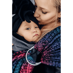 Peacocks Tail Black Opal Ring Sling