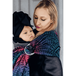Peacocks Tail Black Opal Ring Sling