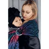 Peacocks Tail Black Opal Ring Sling