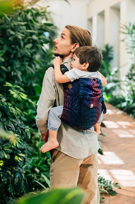 Peacock's Tail Black Opal Toddler Onbuhimo PRO by LennyLamb - OnbuhimoLittle Zen One5907557789370