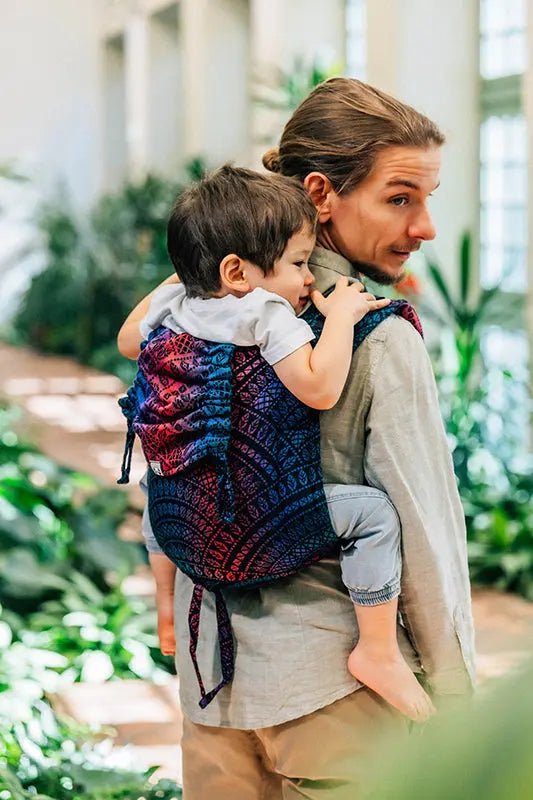 Peacock's Tail Black Opal Toddler Onbuhimo PRO by LennyLamb - OnbuhimoLittle Zen One5907557789370