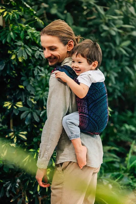 Peacock's Tail Black Opal Toddler Onbuhimo PRO by LennyLamb - OnbuhimoLittle Zen One5907557789370