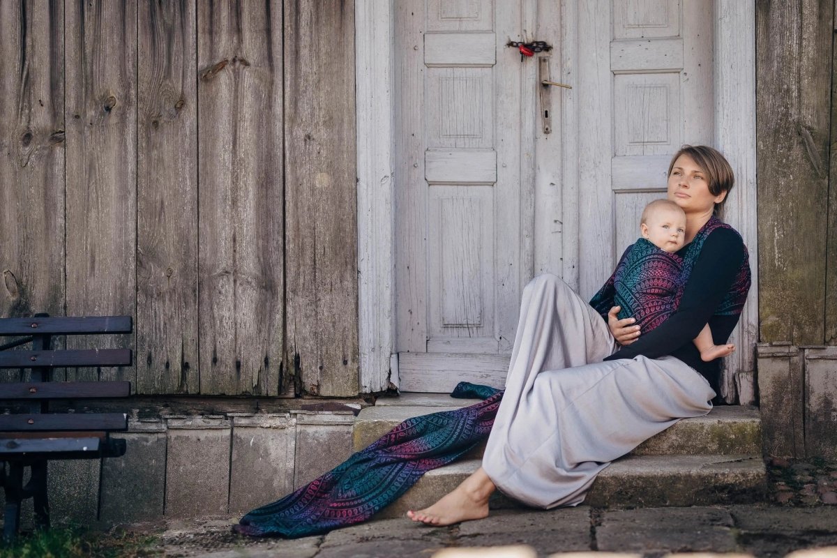 Peacock's Tail Black Opal Woven Wrap by LennyLamb - Woven WrapLittle Zen One5907557729062