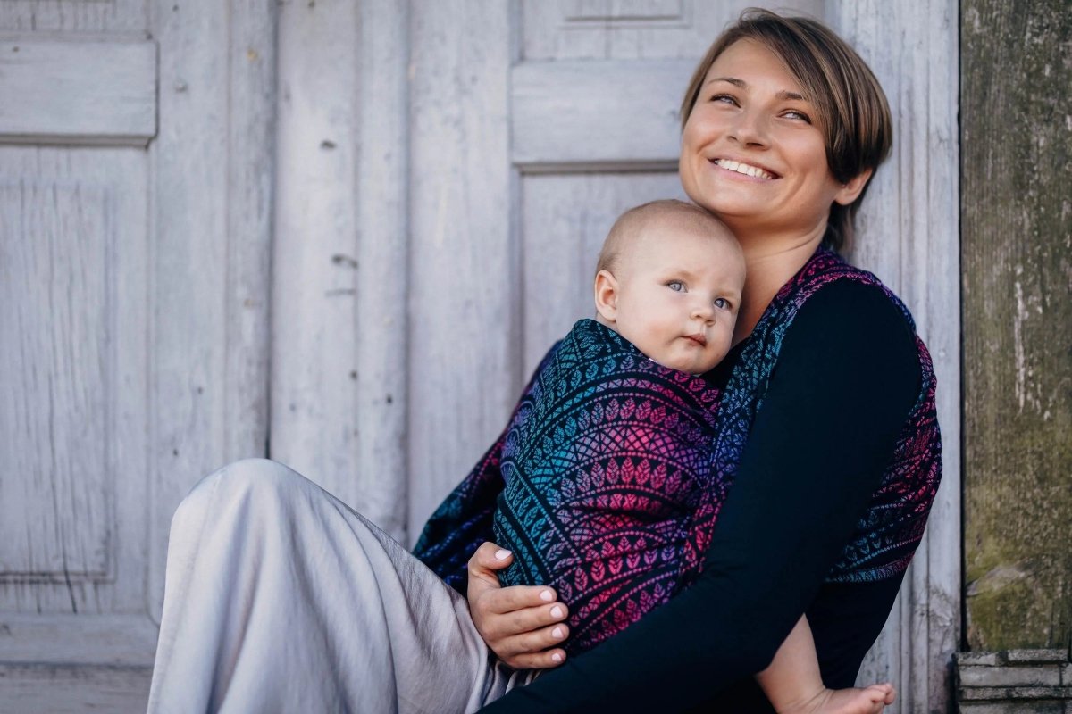 Peacock's Tail Black Opal Woven Wrap by LennyLamb - Woven WrapLittle Zen One5907557729062