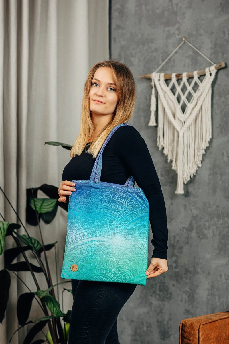 Peacocks Tail Fantasy Shopping Bag by LennyLamb Bags