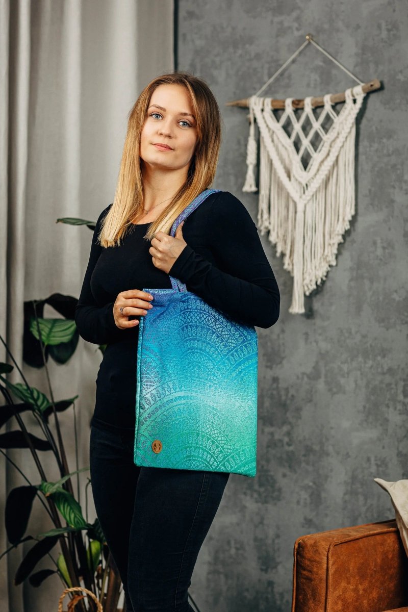 Peacocks Tail Fantasy Shopping Bag by LennyLamb Bags
