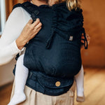 Peacock's Tail Pitch Black LennyPreschool Carrier by LennyLamb - Buckle CarrierLittle Zen One5907557782401