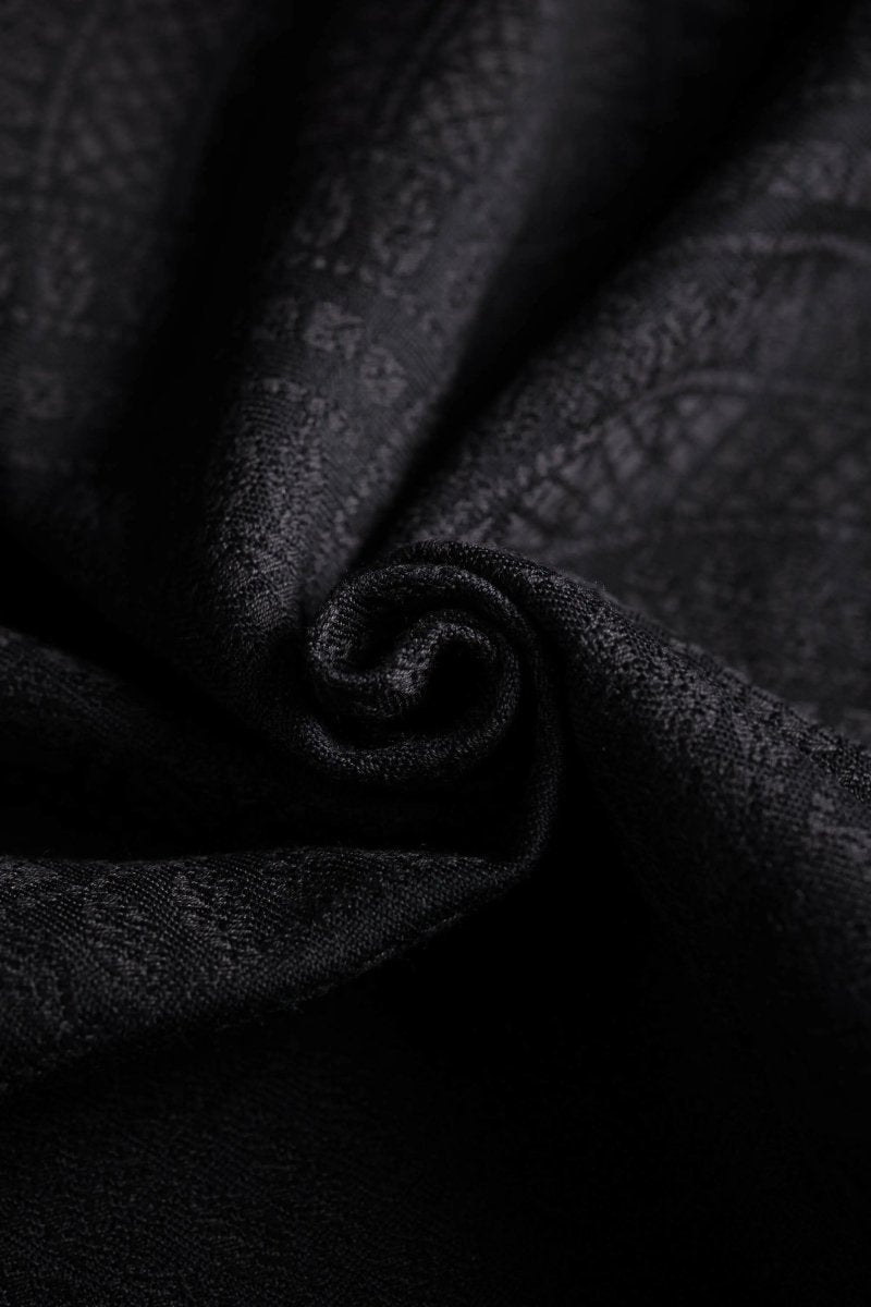 Peacock's Tail Pitch Black Long Cardigan by LennyLamb - Babywearing OuterwearLittle Zen One5907557788281