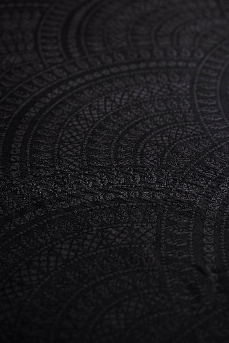 Peacocks Tail Pitch Black Long Cardigan