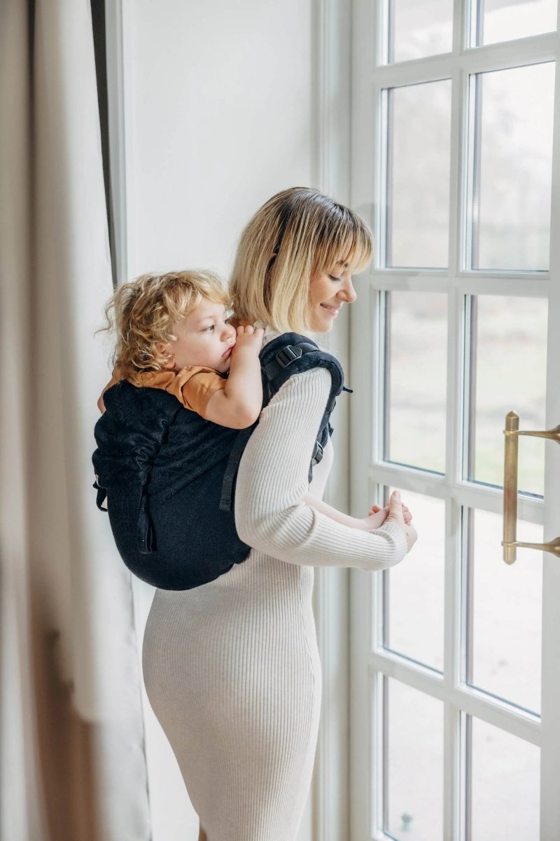 Peacock's Tail Pitch Black Preschool Onbuhimo PRO by LennyLamb - OnbuhimoLittle Zen One64300624