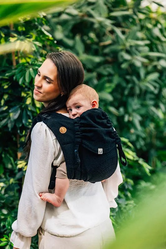 Peacock's Tail Pitch Black Toddler Onbuhimo PRO by LennyLamb - OnbuhimoLittle Zen One5907557789417