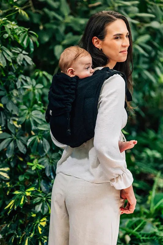 Peacock's Tail Pitch Black Toddler Onbuhimo PRO by LennyLamb - OnbuhimoLittle Zen One5907557789417