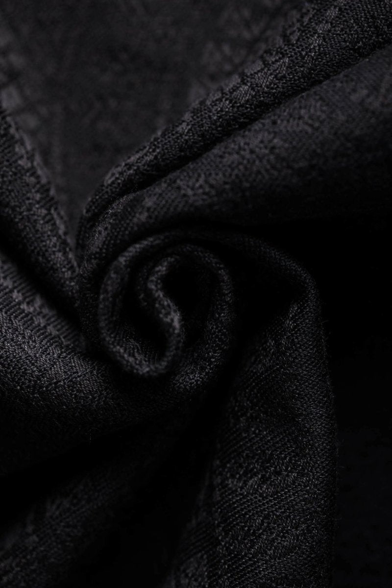 Peacocks Tail Pitch Black Woven Wrap