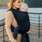 Peacock's Tail Pitch Black Woven Wrap by LennyLamb - Woven WrapLittle Zen One5907557756679