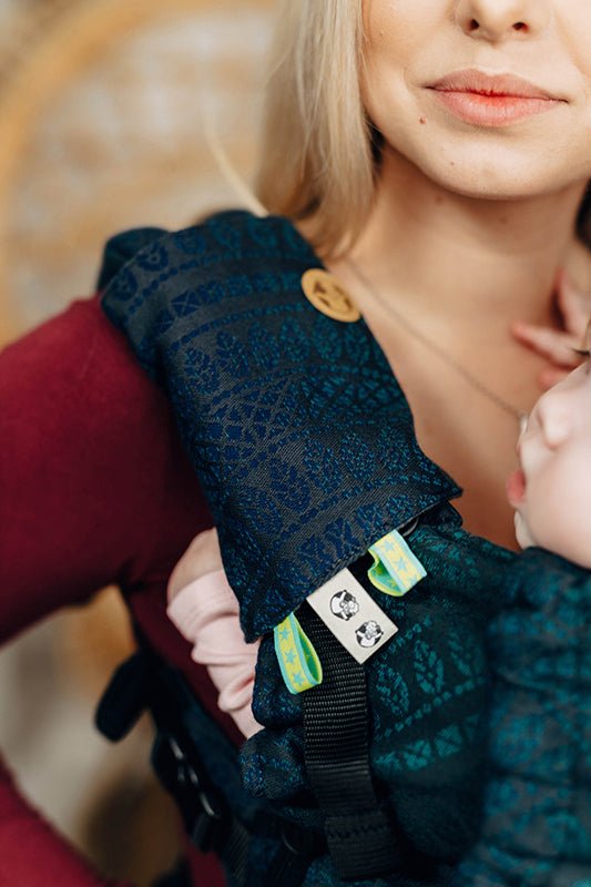 Peacock's Tail Quantum - Drool Pads & Reach Straps by LennyLamb - Baby Carrier AccessoriesLittle Zen One36256848