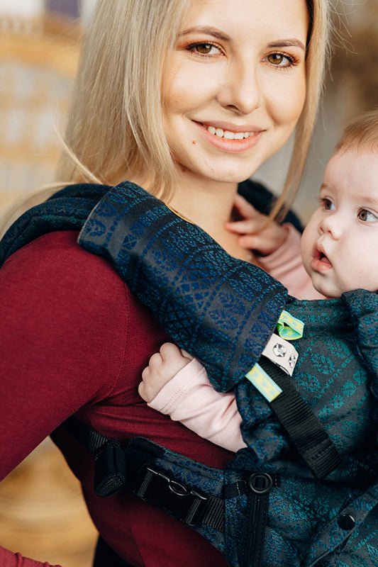 Peacock's Tail Quantum - Drool Pads & Reach Straps by LennyLamb - Baby Carrier AccessoriesLittle Zen One36256848