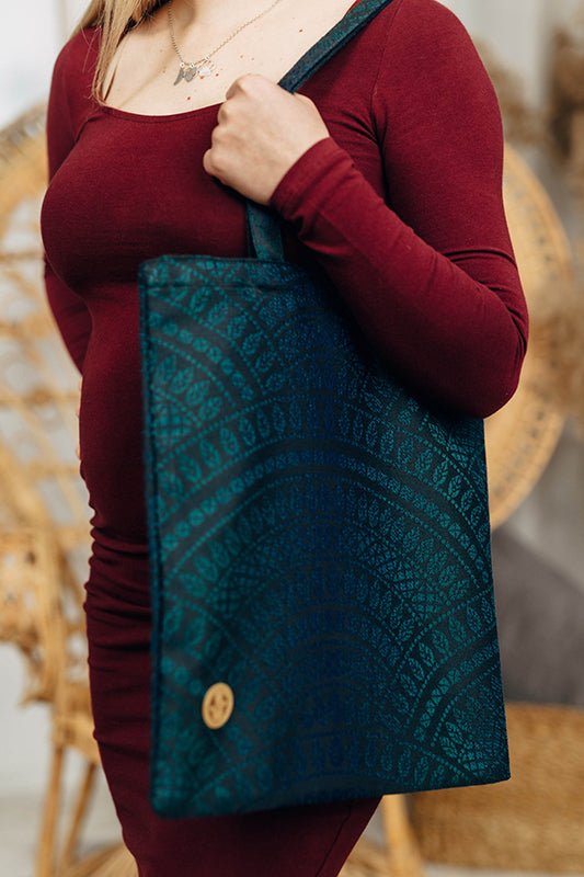 Peacock's Tail Quantum Shopping Bag by LennyLamb - BagsLittle Zen One50347088