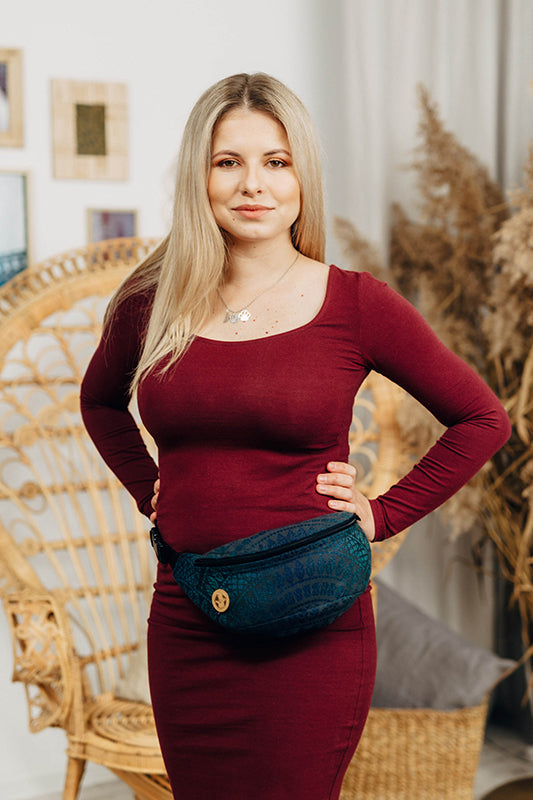 Peacocks Tail Quantum Waist Bag by LennyLamb Bags