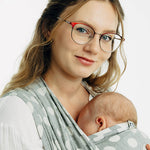 Polka Dots Plop Woven Wrap by LennyLamb LennyLamb at Little Zen One