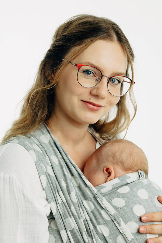 Polka Dots Plop Woven Wrap by LennyLamb LennyLamb at Little Zen One